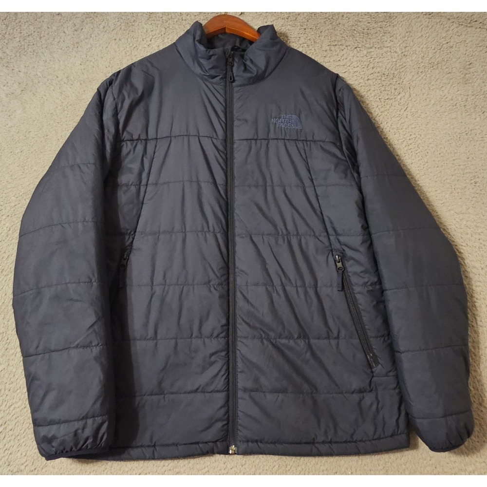 The North Face Mens Bombay Puffer Jacket Navy Blue Full Zip NF00CNW9 Size Large
